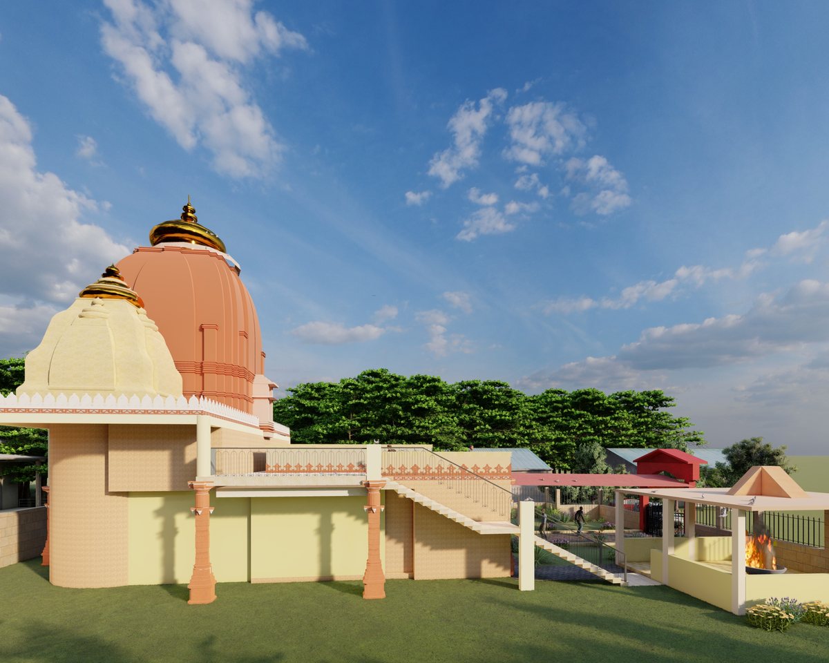 Shiv Mandir — staircase and side elevation