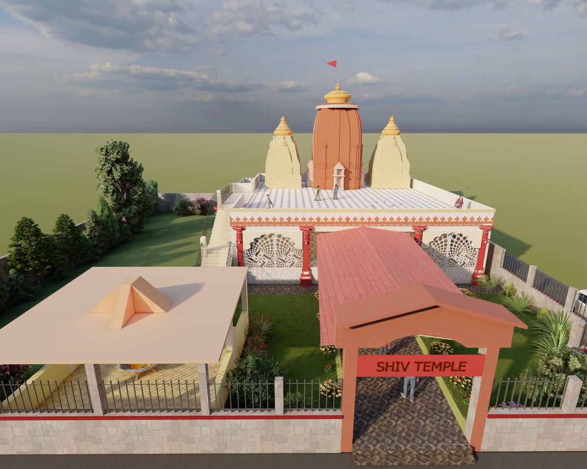 Shiv Mandir — angled view of the complex